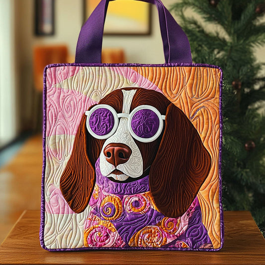 Fancy Basset Hound QA0712008CL Quilted Tote Bag