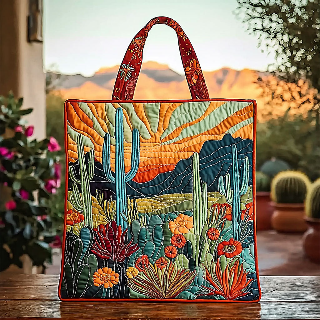 Blooming Desert QA2511011CL Quilted Tote Bag