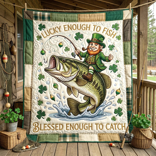 Lucky Enough To Fish WN2005009CL Quilt