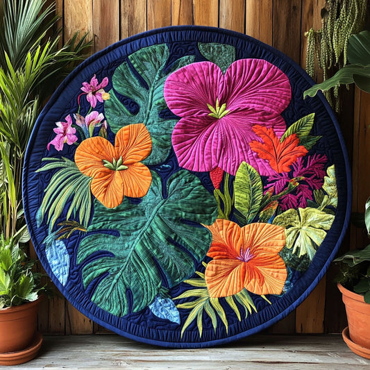 Meadow Flower WN0808058CL Quilted Round Mat