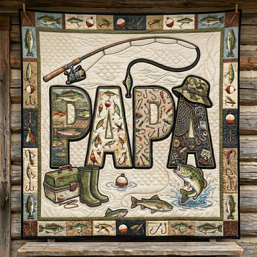 Fishing Life Papa WN1506007CL Quilt