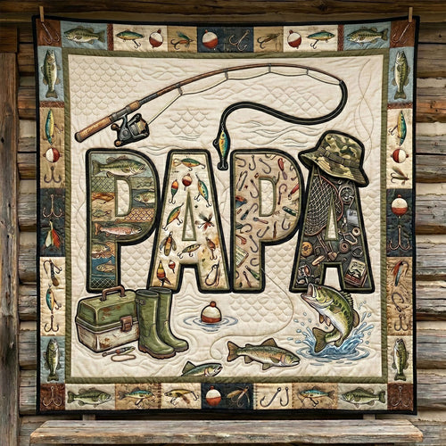 Fishing Life Papa WN1506007CL Quilt