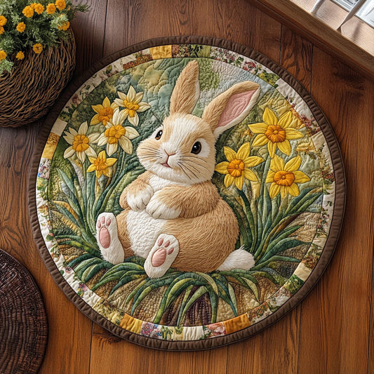 Bunny Blossom Grove WJ2407035CL Quilted Round Mat
