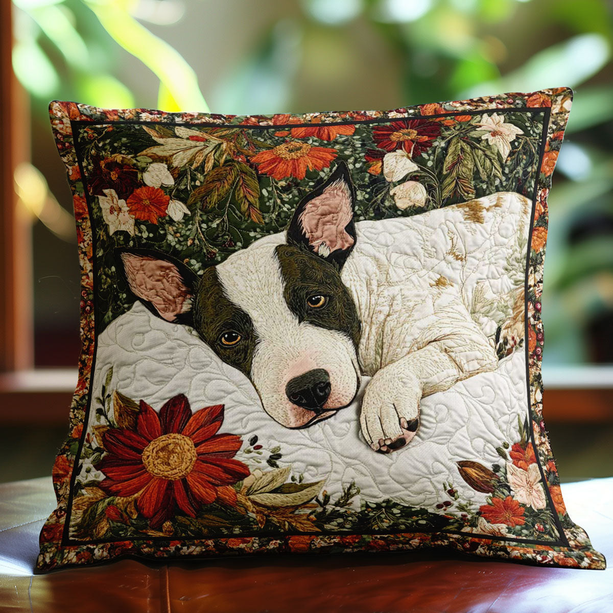 Golden Bull Terrier WN0802106CL Quilt Pillow Case