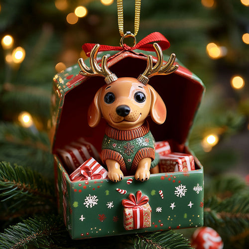 Dachshund Festive Glow WN1510032CL Christmas Ornament