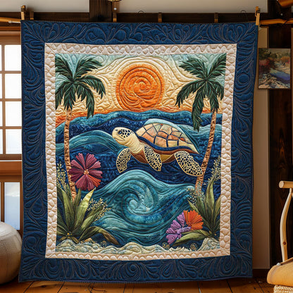 Tropical Turtle Sunset WN0904037CL Quilt