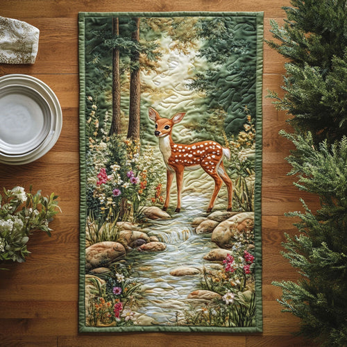 Lone Fawn WJ2406021CL Quilted Table Runner