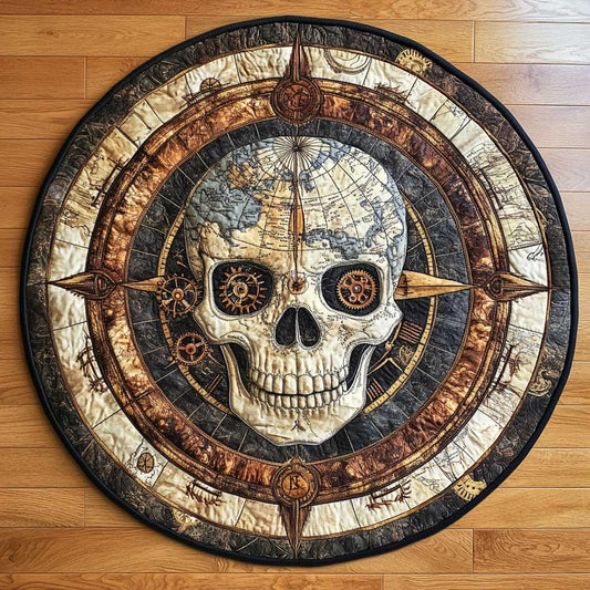 Pirate Skull WN1005050CL Quilted Round Mat