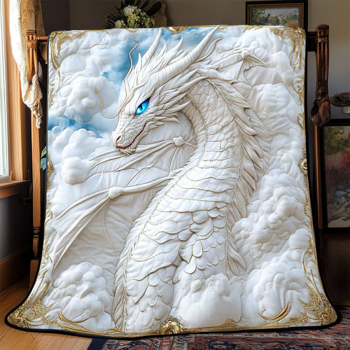 Serene White Dragon WP1402082CL Quilt