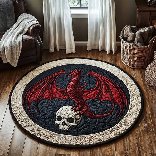 Skullborn Dragon WN1403055CL Quilted Round Mat