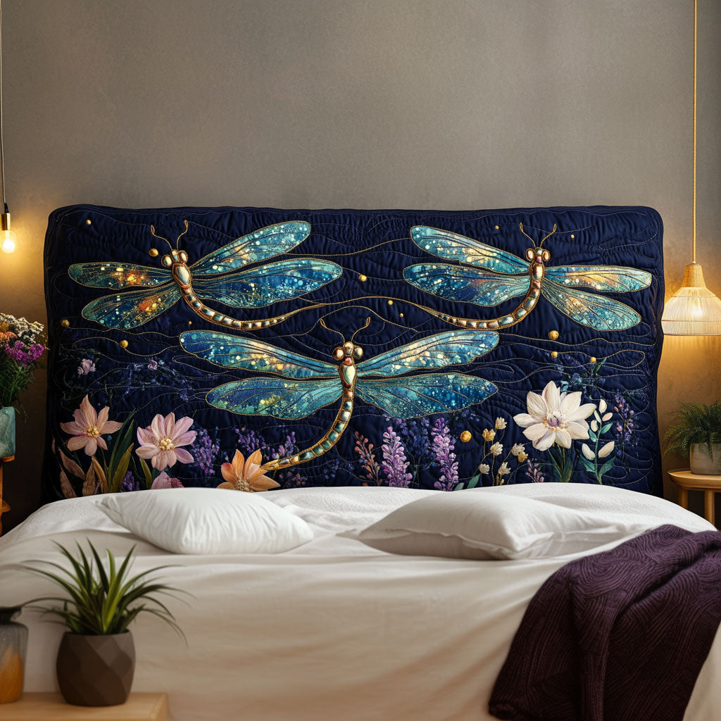 Blue Whisper Dragonfly KL0701019CL Quilted Headboard Slipcover