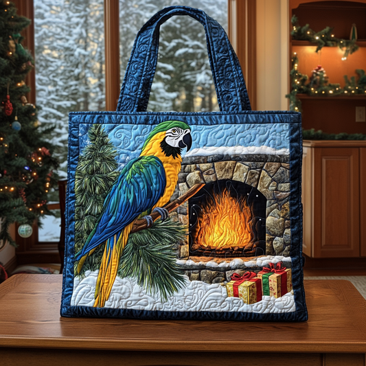 Blue and Gold Festive LT0111018CL Quilted Tote Bag