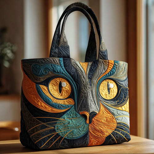 Night Whiskers CP1201082CL Quilted Tote Bag