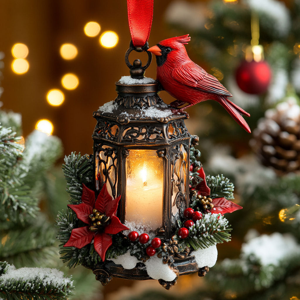 Cardinal Lantern CW1410010CL Christmas Ornament