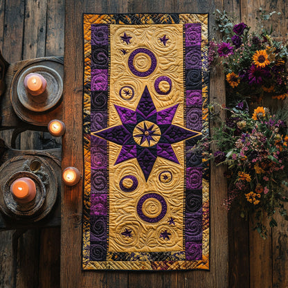 Harvest Star WN0707079CL Quilted Table Runner