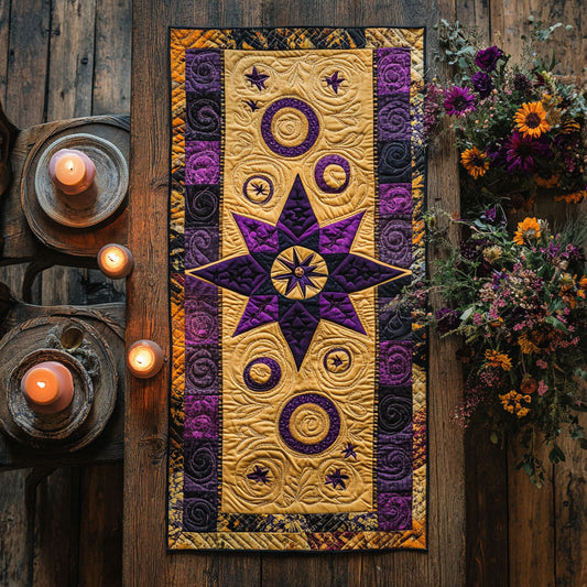 Harvest Star WN0707079CL Quilted Table Runner