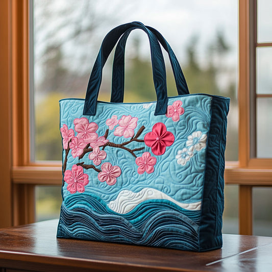 Evening Bloom WJ2310399CL Quilted Tote Bag