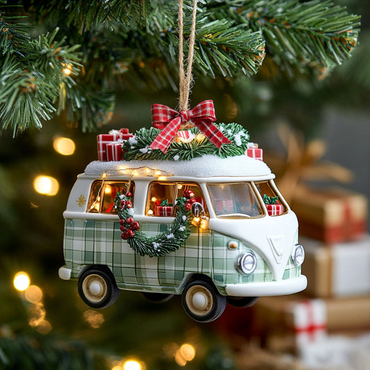 Cozy Holiday Camper Van WN0411018CL Christmas Ornament