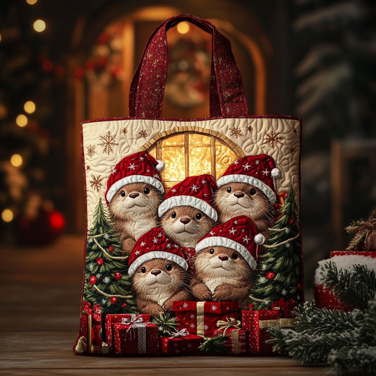 Festive Otter WN2510009CL Quilted Tote Bag