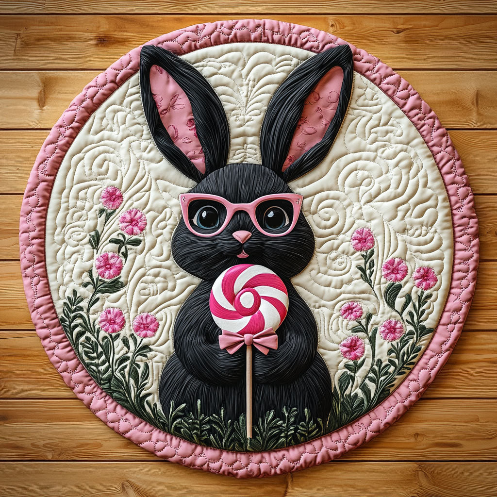 Bunny in Bloom KL1301017CL Quilted Round Mat