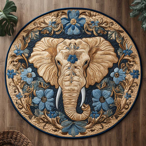 Elephant Glory WN2904072CL Quilted Round Mat