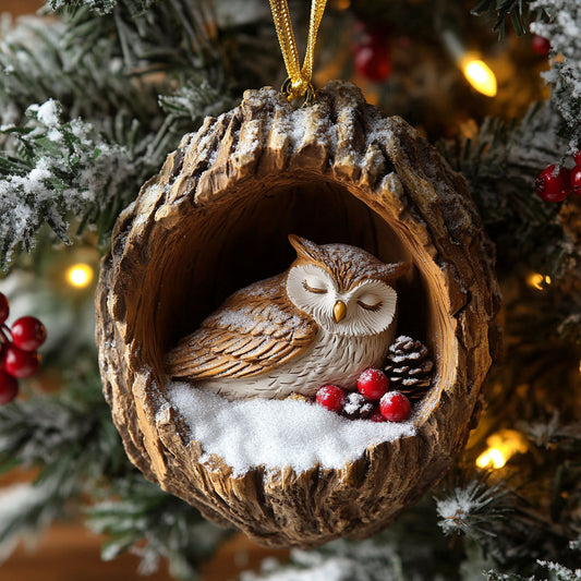 Snowy Owl CW1701013CL Christmas Ornament