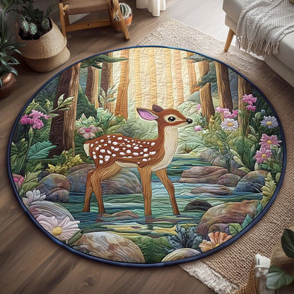 Lone Fawn WJ2406030CL Quilted Round Mat