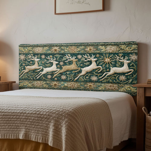 Holiday Deer CW2712008CL Quilted Headboard Slipcover
