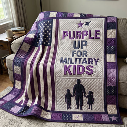 Purple Pride Military Kids WN2304011CL Quilt