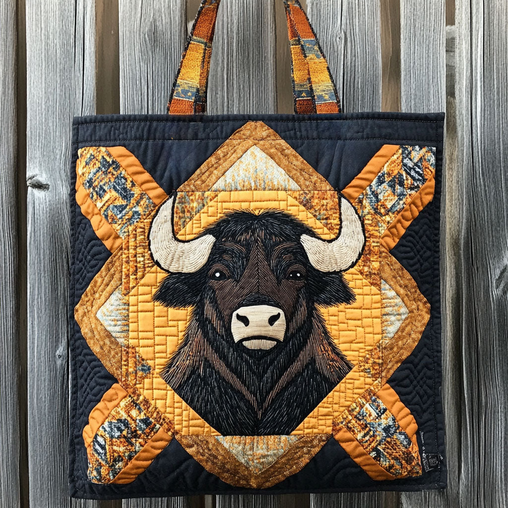 Ember Crown Bison WN0901019CL Quilted Tote Bag