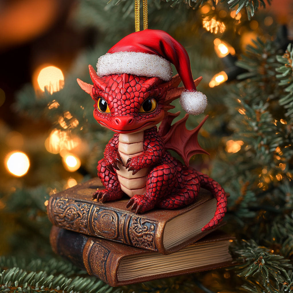 Crimson Noel Dragon WN1512019CL Christmas Ornament