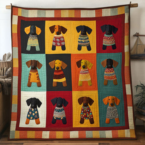 Happy Patch Dachshund WN0601043CL Quilt