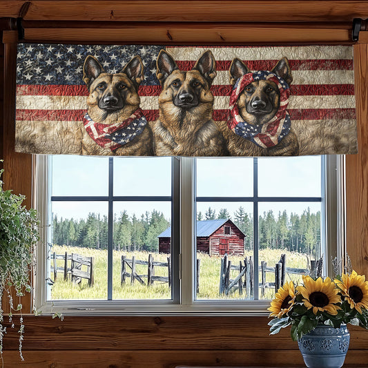 German Shepherd Watch WN1006058CL Quilted Valance