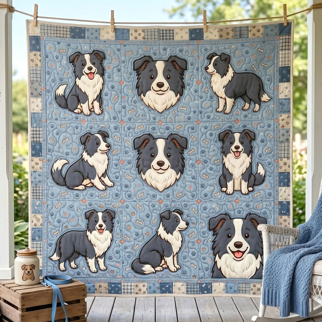 Border Collie Patchwork WN2805003CL Quilt