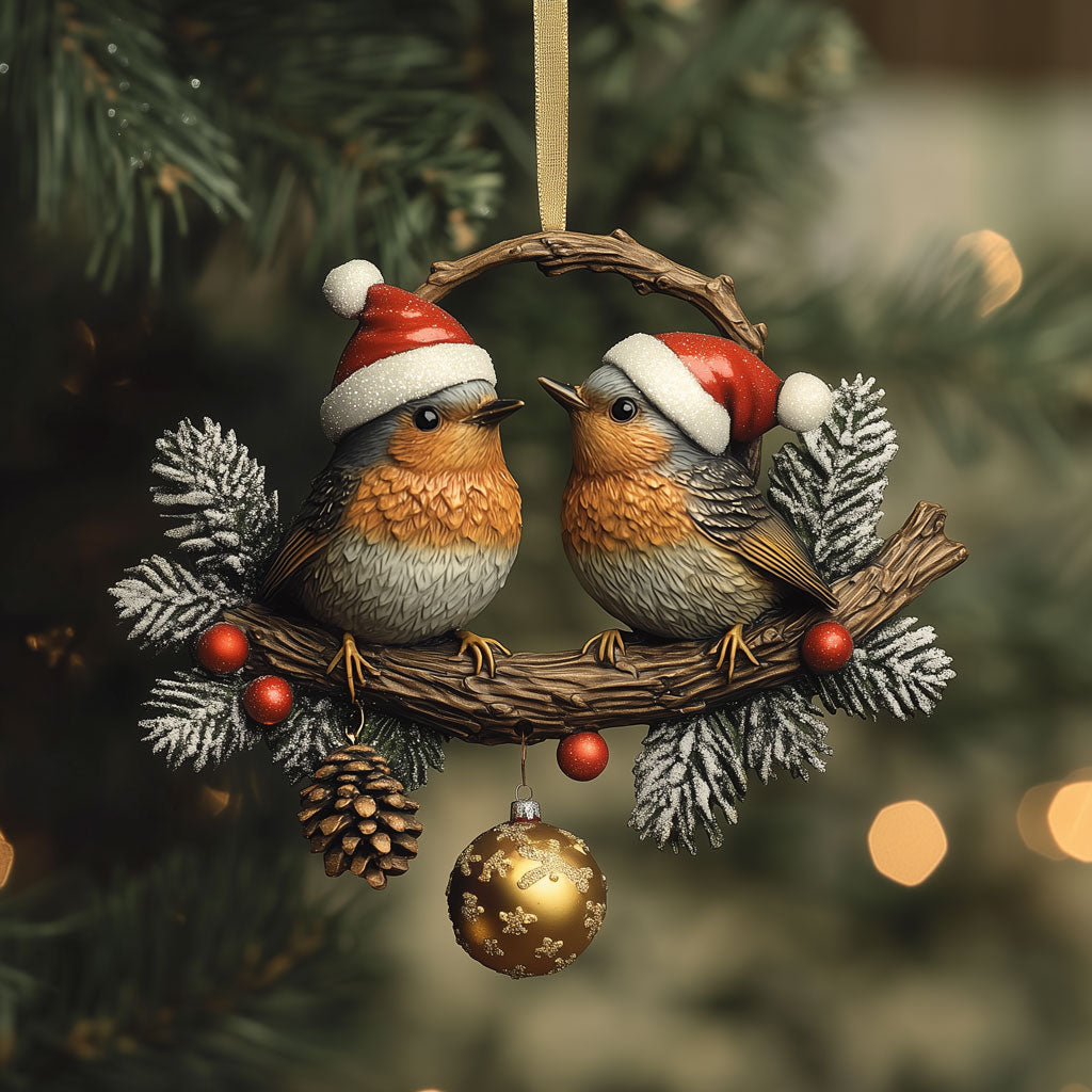 Christmas Robin Pair LT2210019CL Christmas Ornament