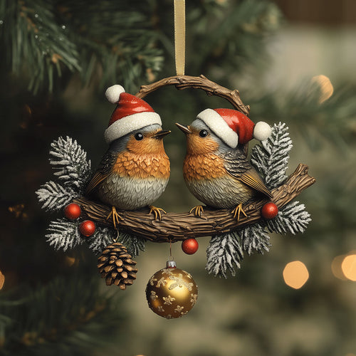 Christmas Robin Pair LT2210019CL Christmas Ornament