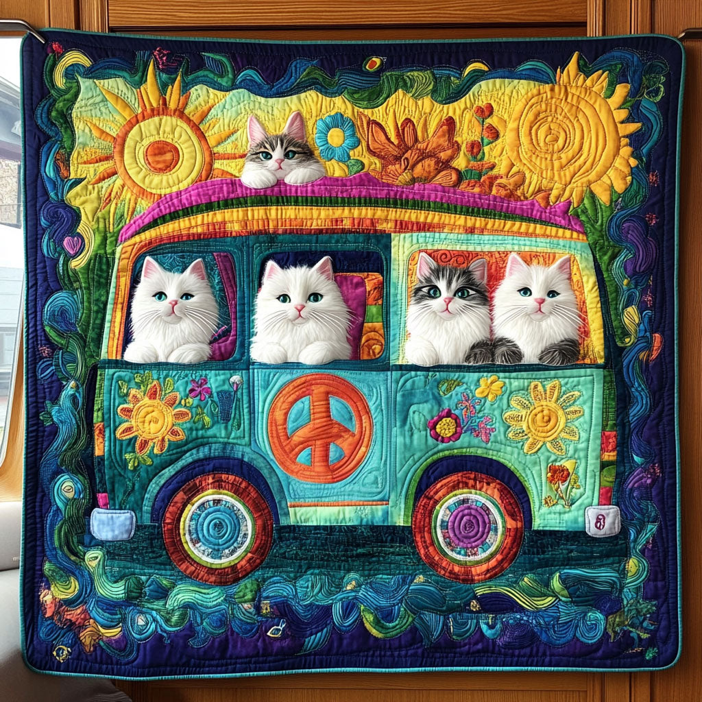 Peaceful Journey Cats KL0701006CL Quilt