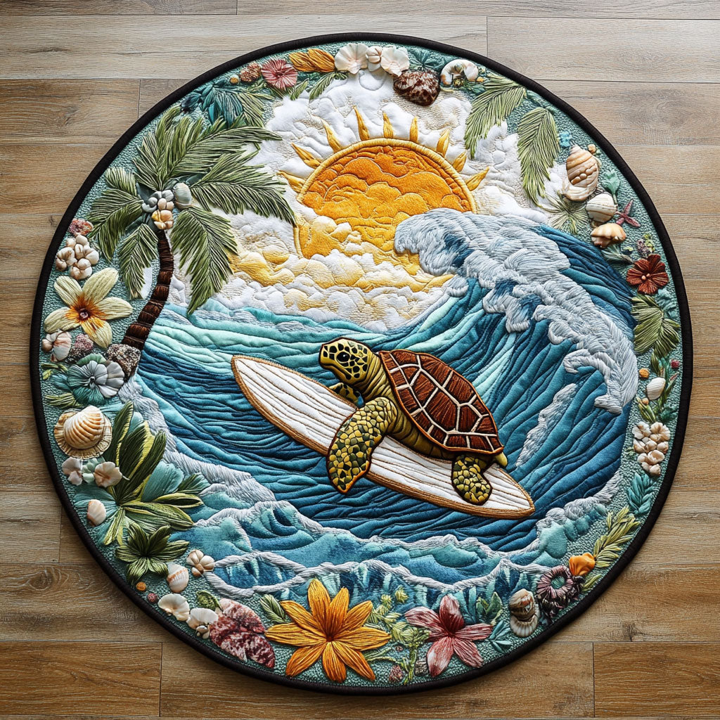 Turtle Tropic WN3105065CL Quilted Round Mat