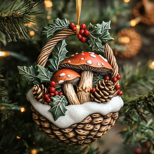 Frosted Mushroom WN2310022CL Christmas Ornament