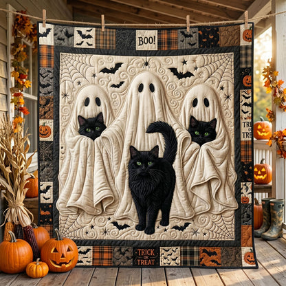 Ghost Cats Halloween WN0905006CL Quilt