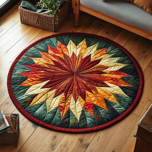 Leaf Spiral WN0707092CL Quilted Round Mat