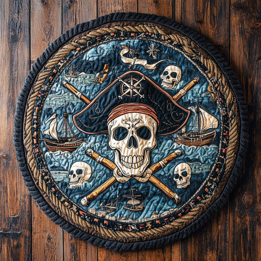 Skull Tomb Horizon WN1207068CL Quilted Round Mat