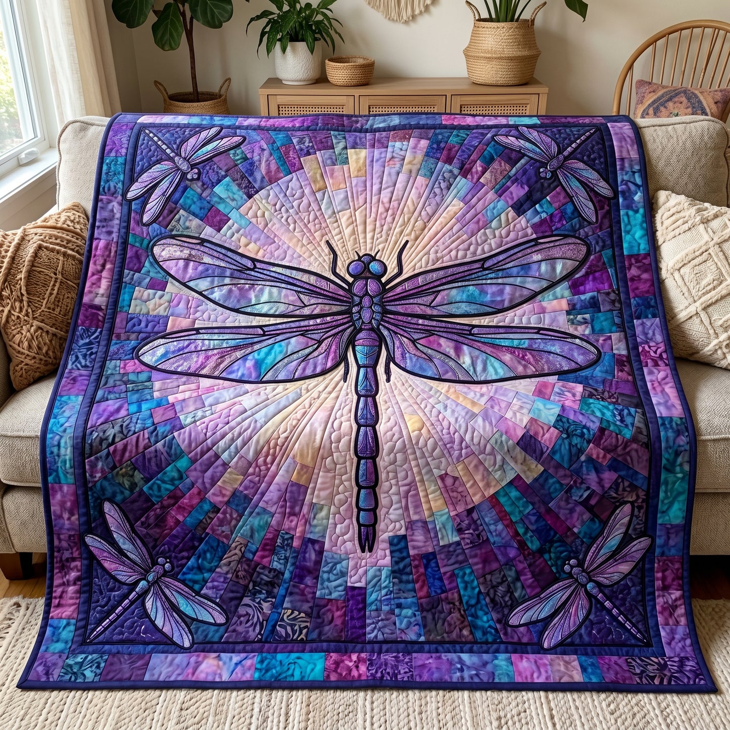 Luminous Dragonfly XR1205006CL Quilt
