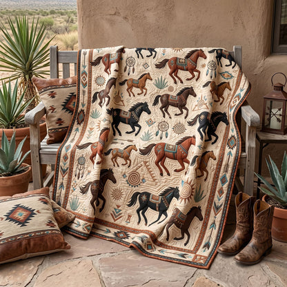 Southwestern Wild Horses WN1606015CL Quilt