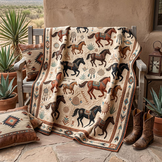 Southwestern Wild Horses WN1606015CL Quilt