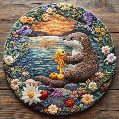 Otter Spring WN1705056CL Quilted Round Mat