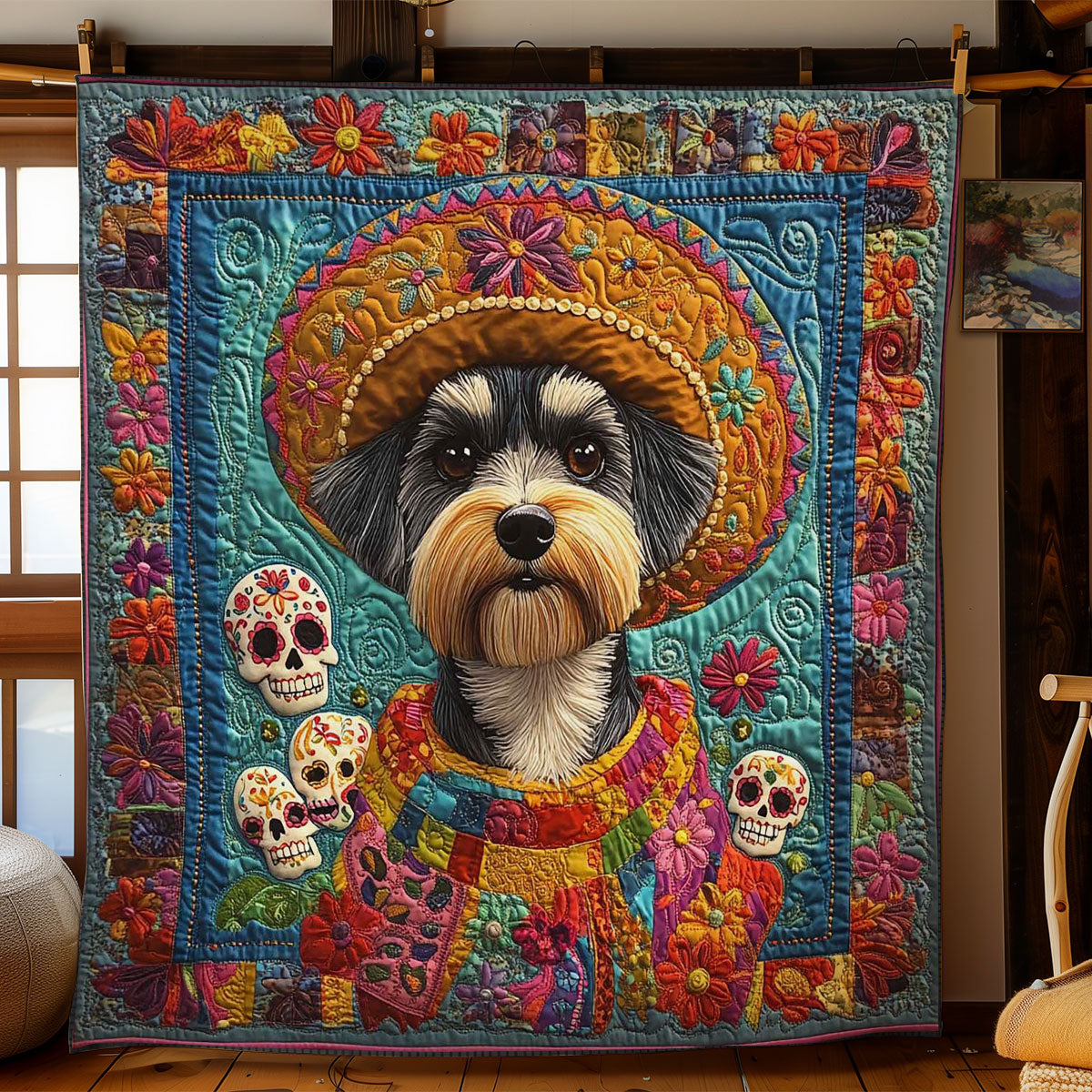 Miniature Schnauzer Fiesta WN0302005CL Quilt