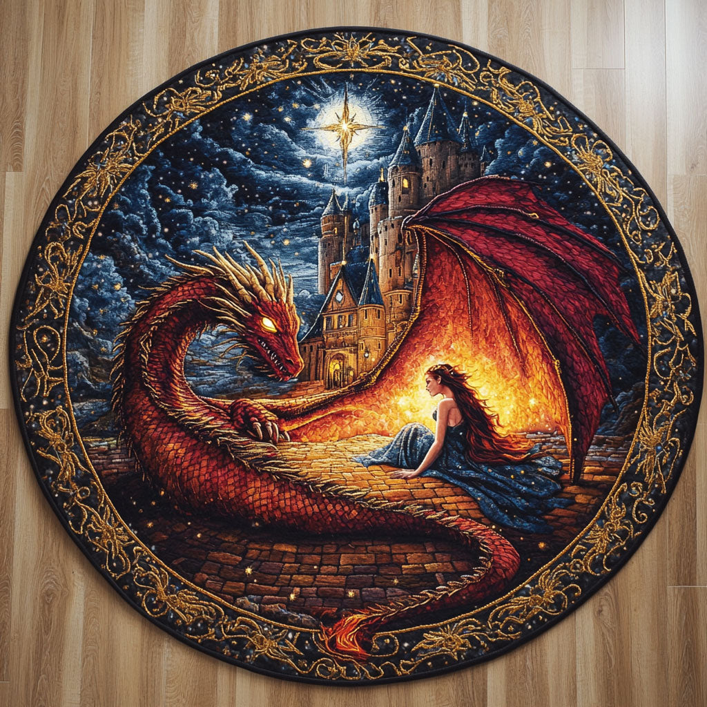 Dragon And Dreamer WN0307019CL Quilted Round Mat