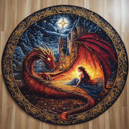 Dragon And Dreamer WN0307019CL Quilted Round Mat