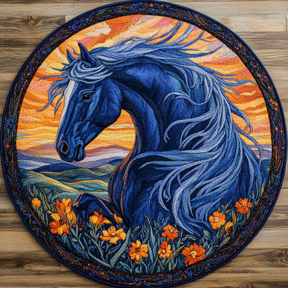 Horse Trail WN0506056CL Quilted Round Mat